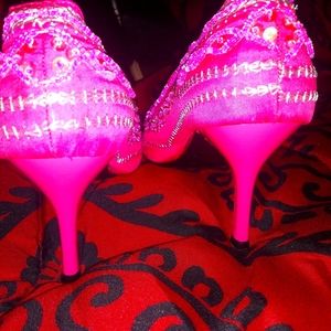 Pink high heels
